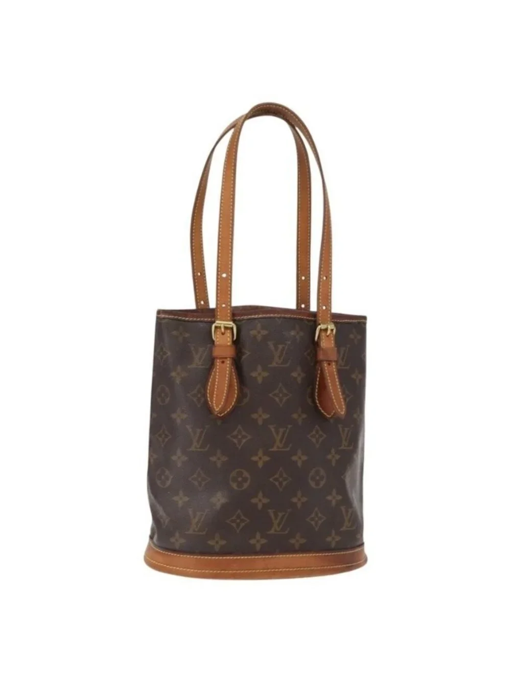 Authentic LOUIS VUITTON Monogram Bucket PM Shoulder Bag M42238 LV